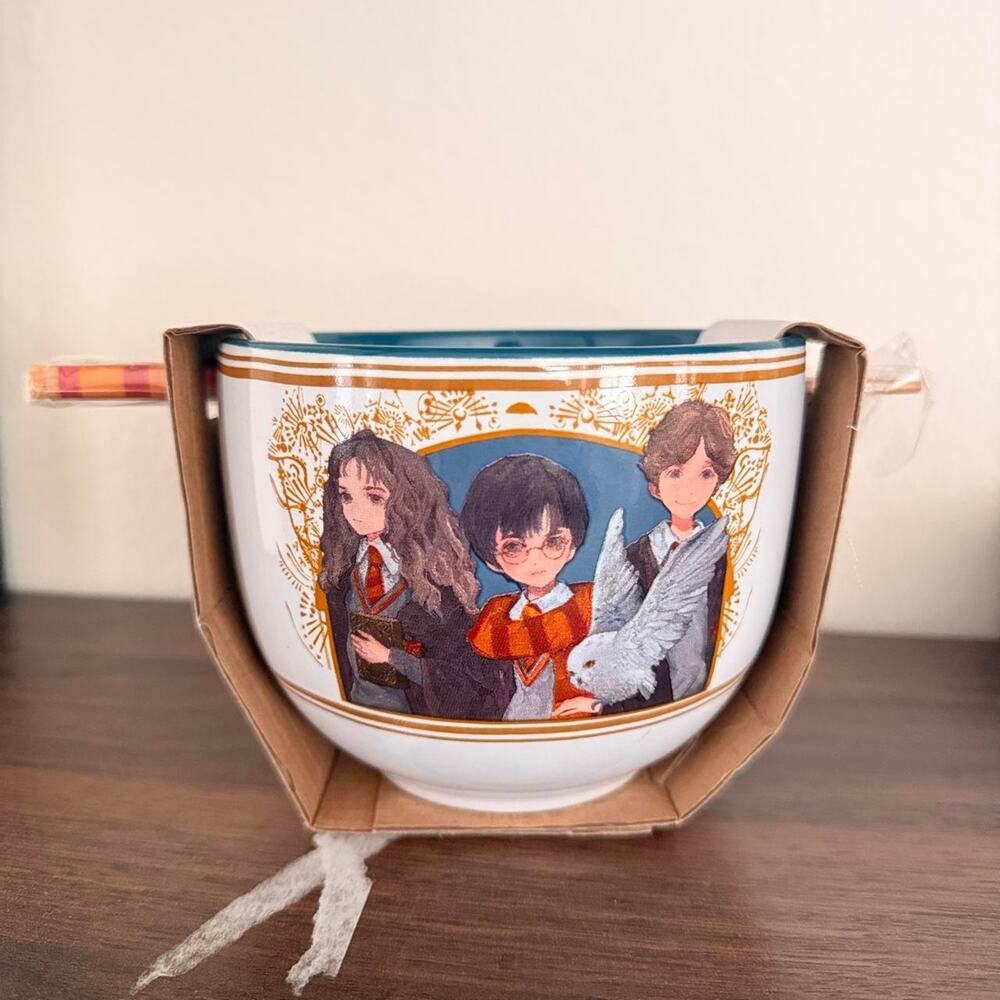 Harry Potter Ceramic Bowl w/ Chopsticks